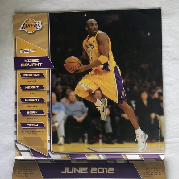 2012 LOS ANGELES LAKERS 12 x 12 WALL CALENDAR - Picture 9 of 12